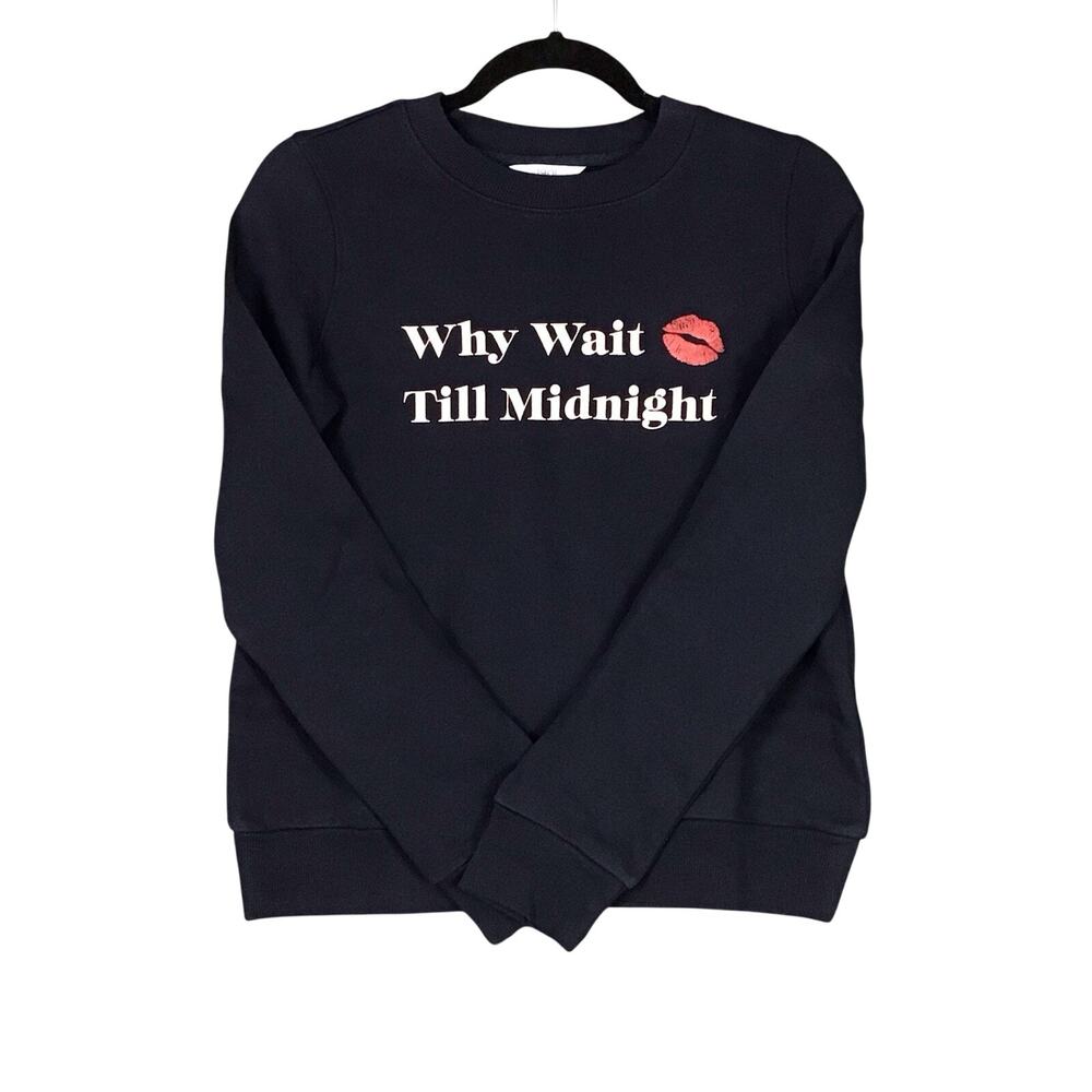 1901 Women’s Sweatshirt XS Navy Blue Crewneck Pullover Logo Long Sleeve NWOT